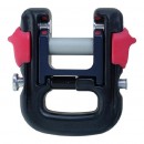 Quick-out karabiner and speed bar separation system