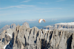 Thomas de Dorlodot and Ramon Morillas prepare for the 2009 red Bull X-Alps race by flying the entire route by paramotor