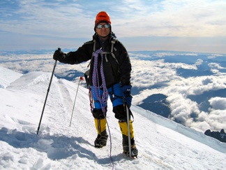 Fly Canada student Greg Penner prepares to Climb for Prostate. Photo: Brent Handy
