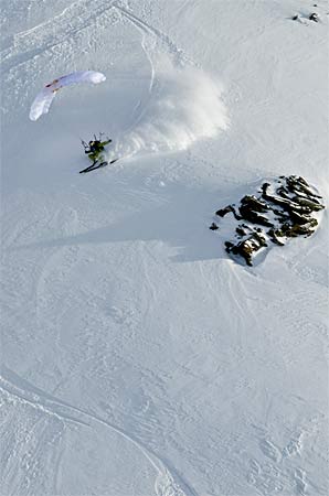 Antoine Montant, Speedriding Pro Les Arcs. Photo: Jerome Maupoint