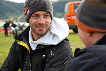 Bob Drury interviews Tom de Dorlodot. Photo: Marcus King