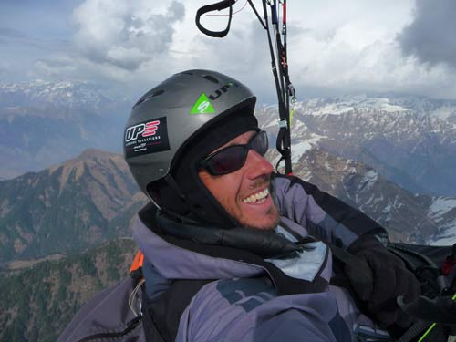 Brad-Sander-Himalayan-Odyssey Brad Sander, high above the Himalaya.