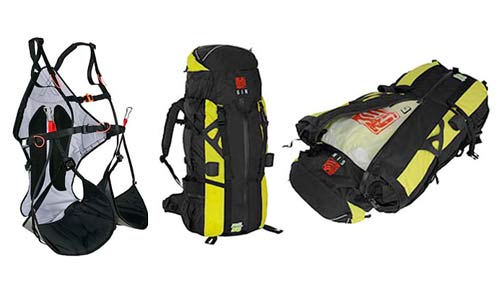 Gin Yeti harness and technical mountaineering rucksack