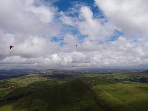 British-Paragliding-Cup-2010-South-East-Wales- Good-looking skies at Hay Bluff, South East Wales round of the British Paragliding Cup