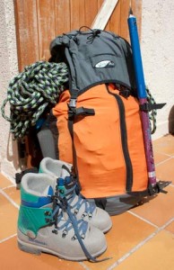 Packed and ready to go: training kit for Mont Blanc hike-and-fly