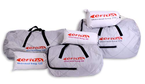 Aerius-famille-thermal-bag Aerius' family of thermal bags for protecting your paragliding and other heat-sensitive equipment