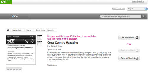 There is now a new Ovi application to enable you to receive XCmag updates on your Nokia smartphone