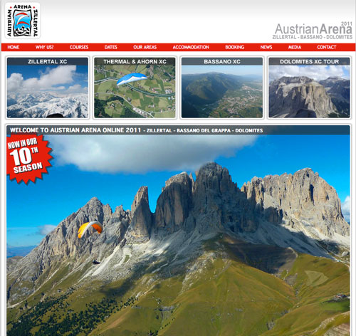 Austrian Arenas have revamped their website for 2011