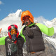 Everest Paratrekking team members: oxygen masks on
