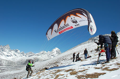 Mike Kung ready to launch into the Himalayan skies 