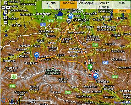 Heli Eichholzer's XContest tracklog for the record flight Heli Eichholzer's XContest tracklog for the record flight