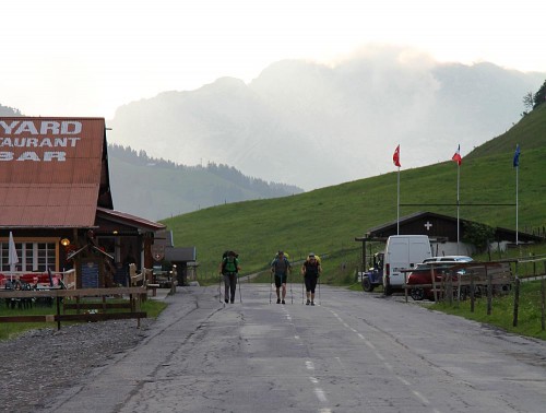 Arriving at the Col de Aravis Arriving at the Col de Aravis