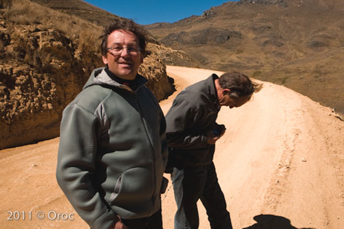Xavier, left, and Peter on reconnaissance in Peru. Photo: James Johnson Xavier, left, and Peter on reconnaissance in Peru. Photo: James Johnson