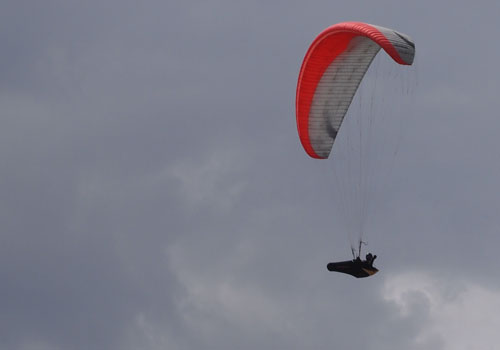 In the air but grey skies at the Ager Women's Open. Photos: Judith Mole In the air but grey skies at the Ager Women's Open. Photos: Judith Mole