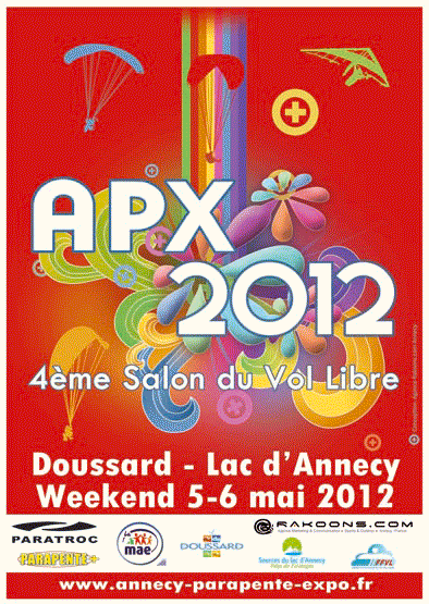 Annecy paragliding exhibition APX 2012 poster