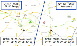 Proposed new parachute drop zone near Andover in southern England