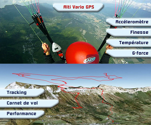 Syride Sys'ky paraglider flight logger, GPS and vario Syride Sys'ky paraglider flight logger, GPS and vario