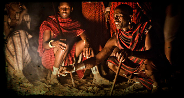 Dinner with Massai, Kenya. Photo: John Stapels