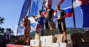 Podium at the Istria Paragliding Open 2012. Photo: Primoz Susa