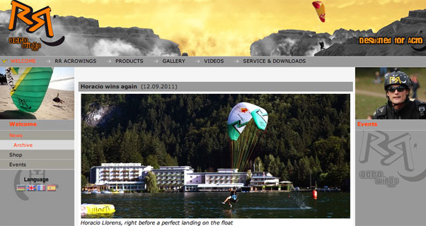 RR Acrowings' website RR Acrowings' website