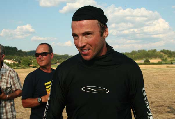 Alex Ploner, after winning the last task at the Worlds in Laragne, 2009. Photo: James Pagram Alex Ploner, after winning the last task at the Worlds in Laragne, 2009. Photo: James Pagram