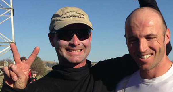 Manfred Ruhmer and Alex Ploner in the landing field after the last task. Photo: Icaro
