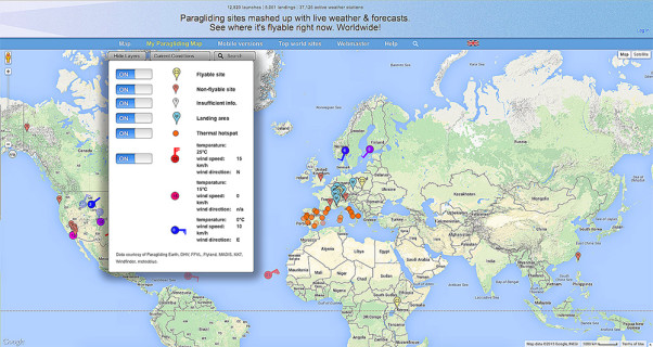 Parapente Carte pour Android