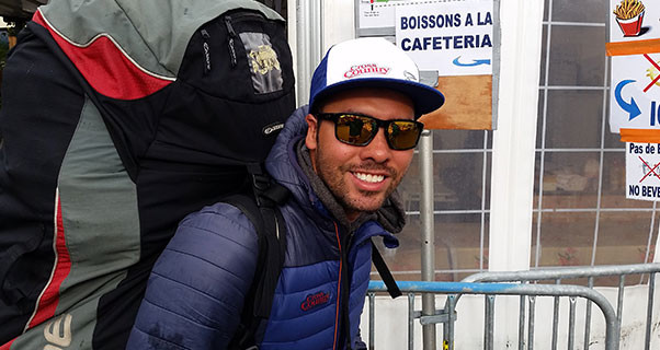 Cross Country team pilot Seb Ospina says the forecast is for clear skies later today. Photo: Ed Ewing