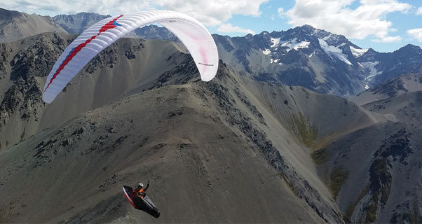 Haydon Gray paragliding in New Zealand